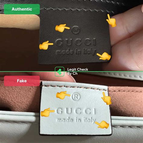 gucci marmont small fake vs real|gucci chain strap authenticity.